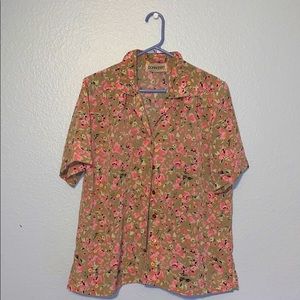 flowery button up
